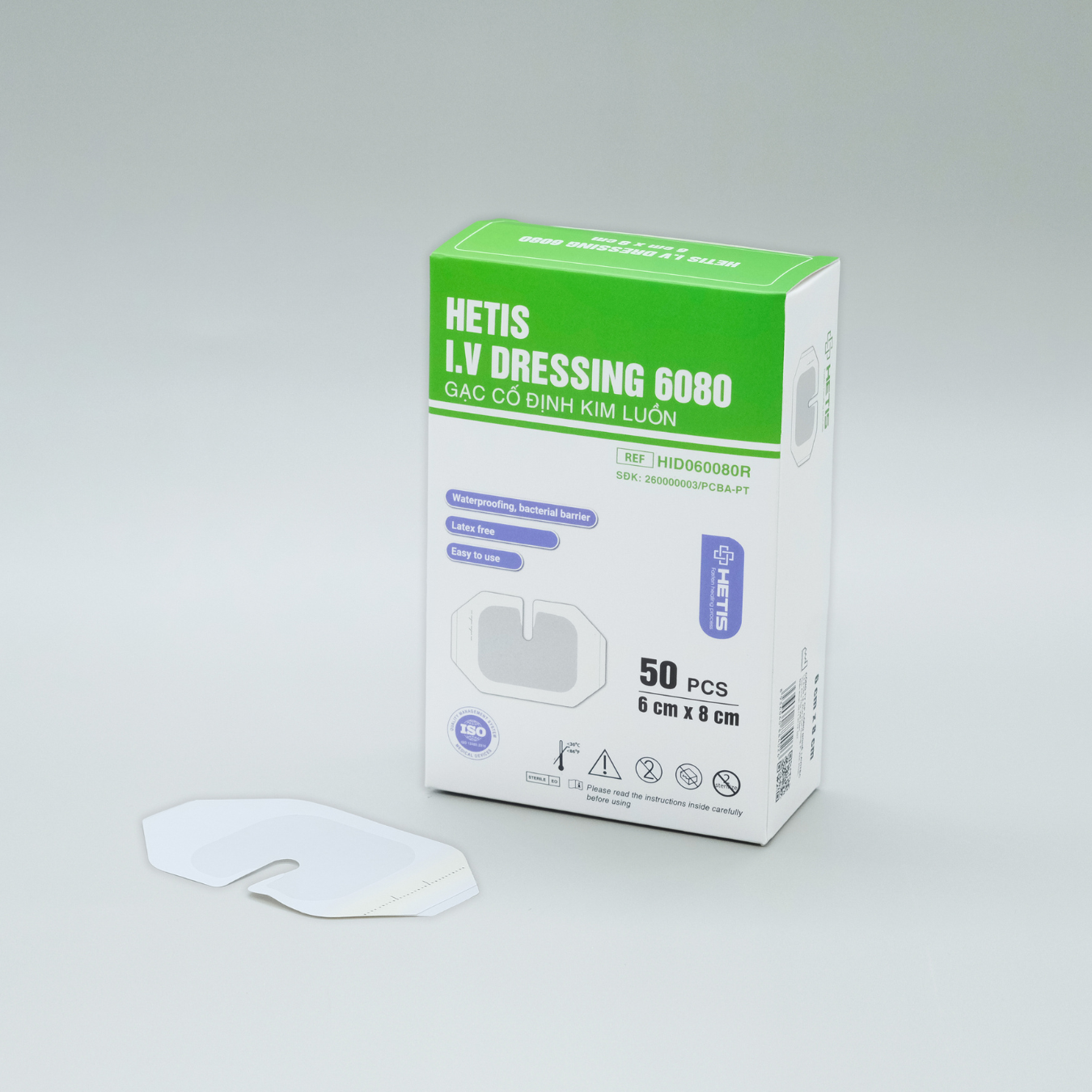 Gạc cố định kim luồn HETIS I.V DRESSING 6080