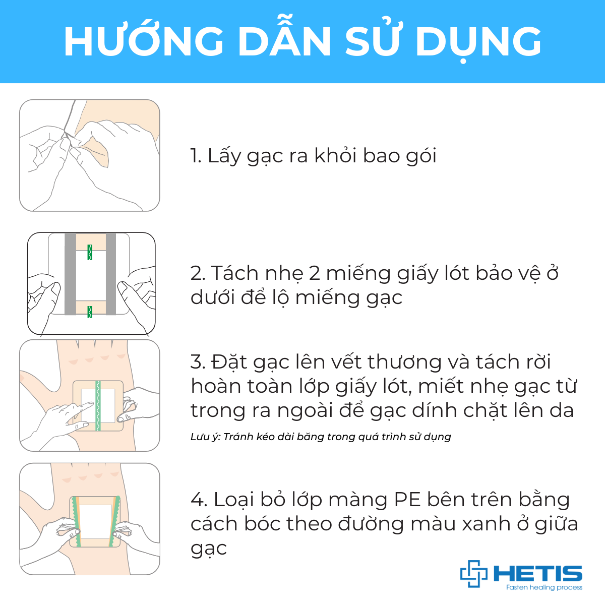 Hetis Adhesive Foam - huong dan su dung