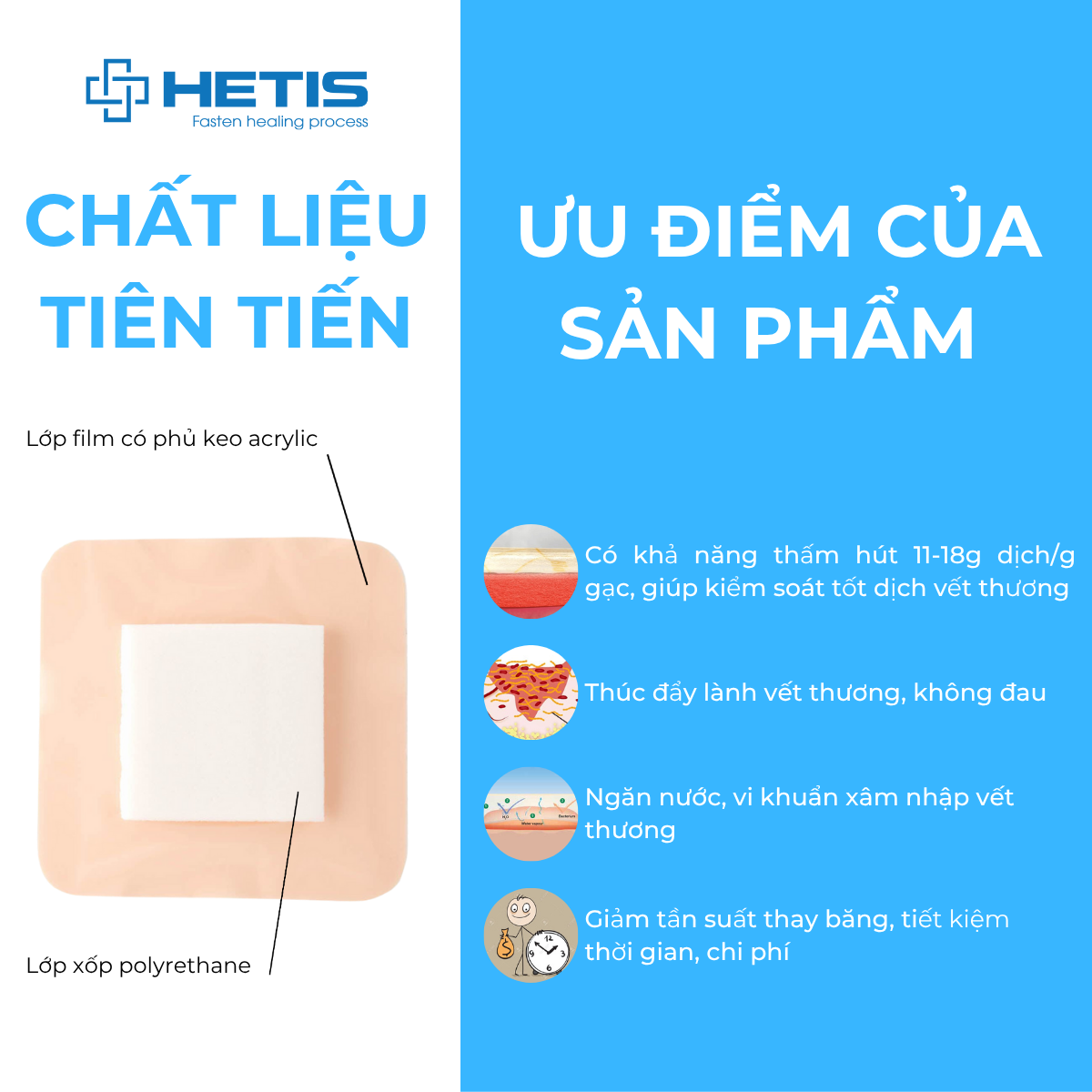 Hetis Adhesive Foam -uu diem