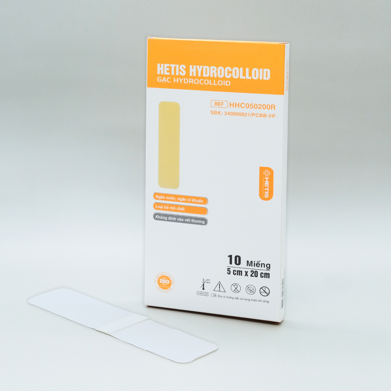 Gạc Hydrocolloid HETIS HYDROCOLLOID 5x20cm