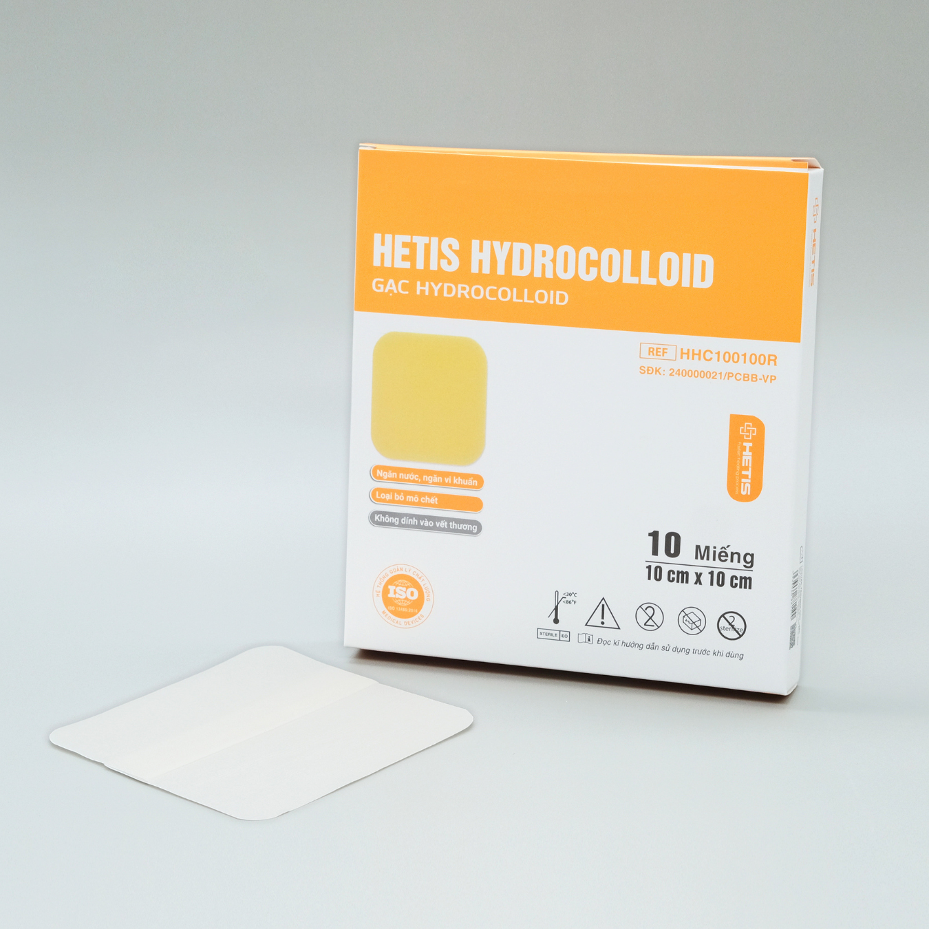 Gạc Hydrocolloid HETIS HYDROCOLLOID 10x10cm