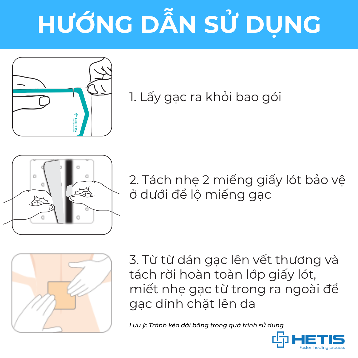 Hetis Non-Border Silicone Foam - huong dan su dung