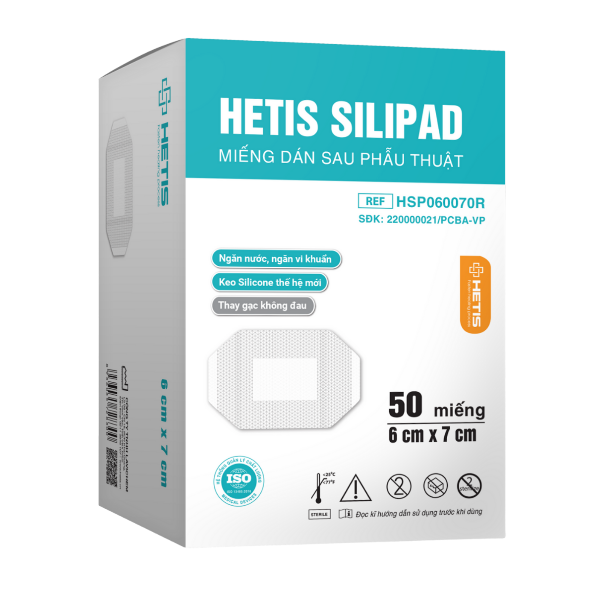 Miếng dán sau phẫu thuật HETIS SILIPAD