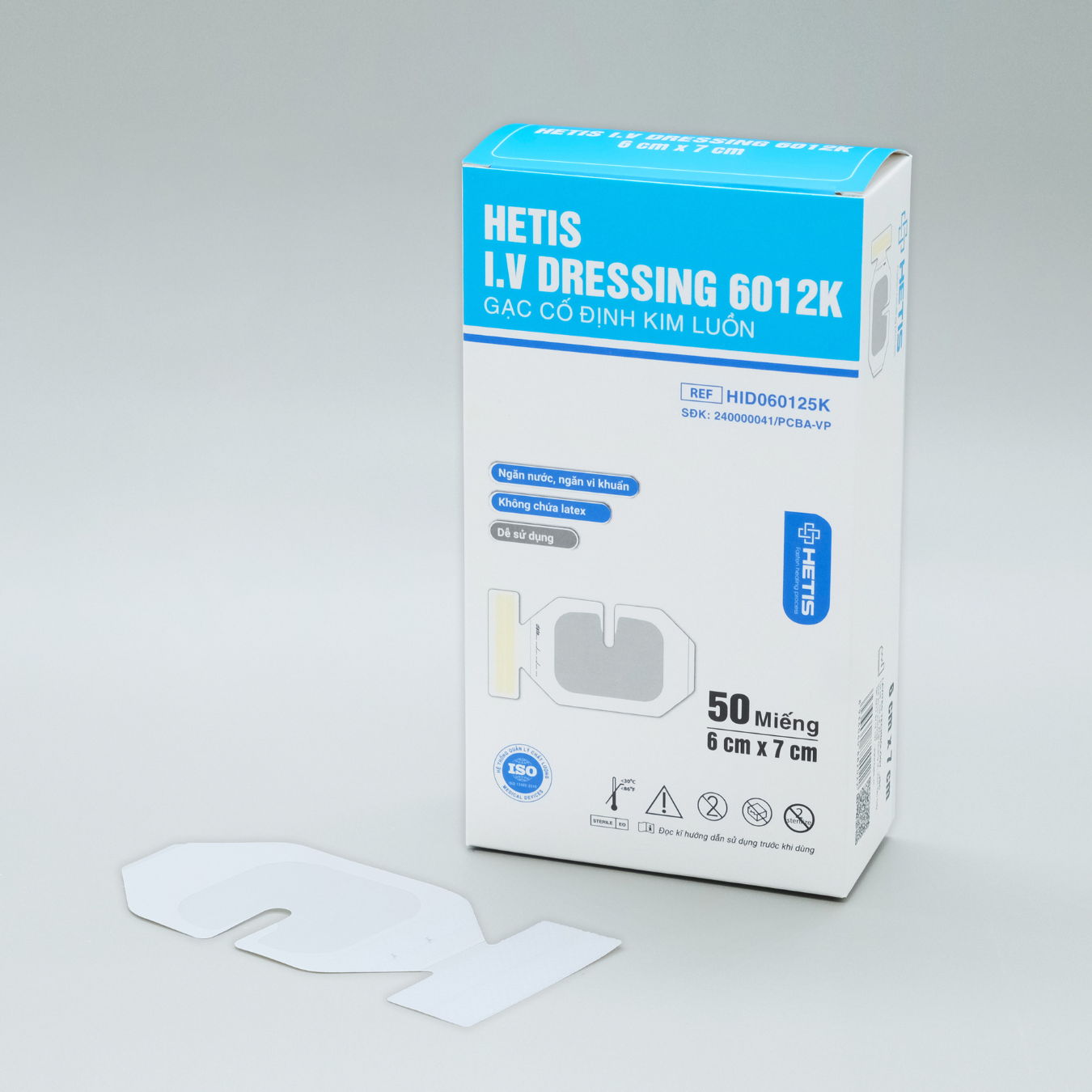 Gạc cố định kim luồn HETIS I.V DRESSING 6012K