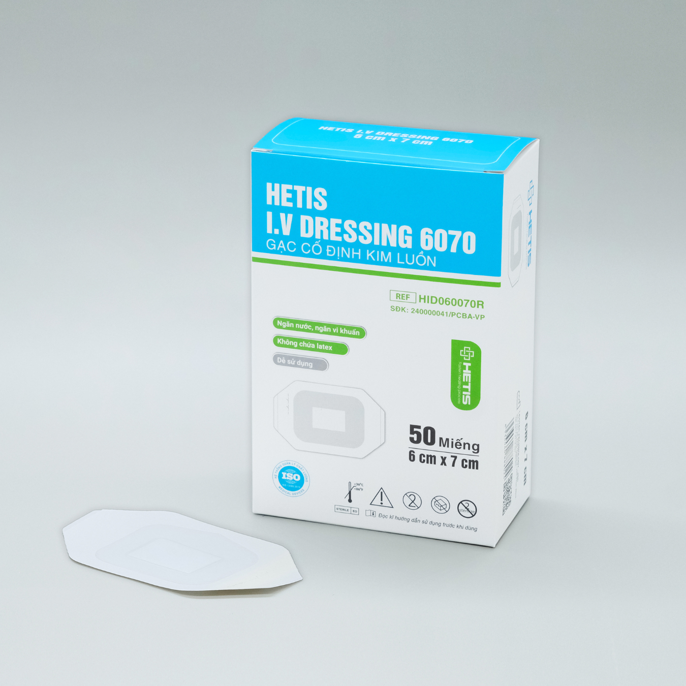 Gạc cố định kim luồn HETIS I.V DRESSING 6070