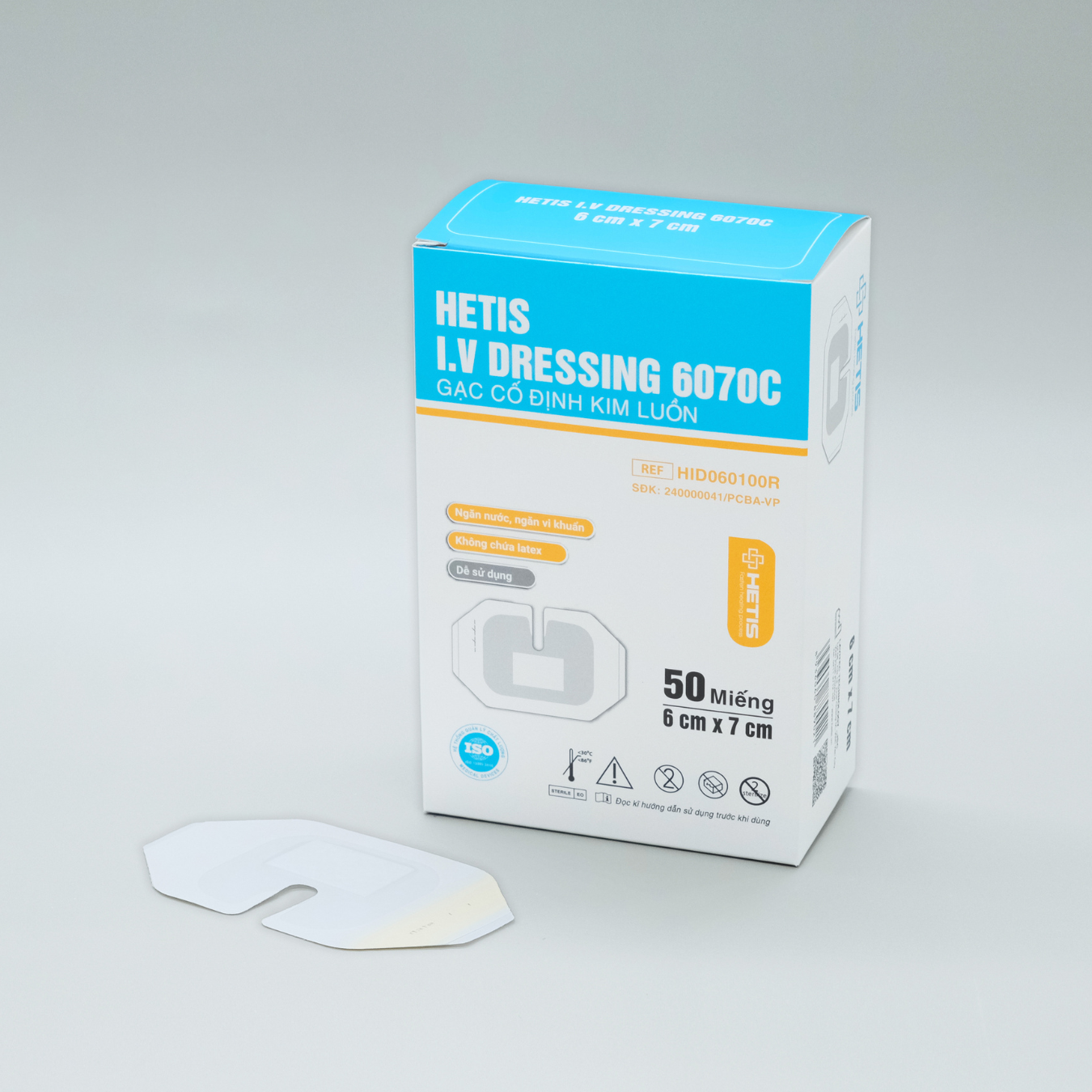 Gạc cố định kim luồn HETIS I.V DRESSING 6070C